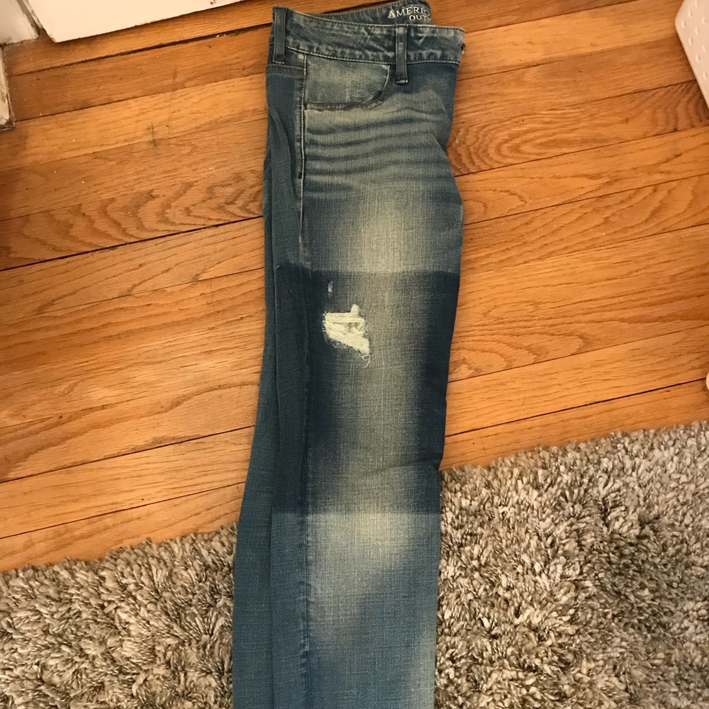 American eagle color block jeans size 8 regular